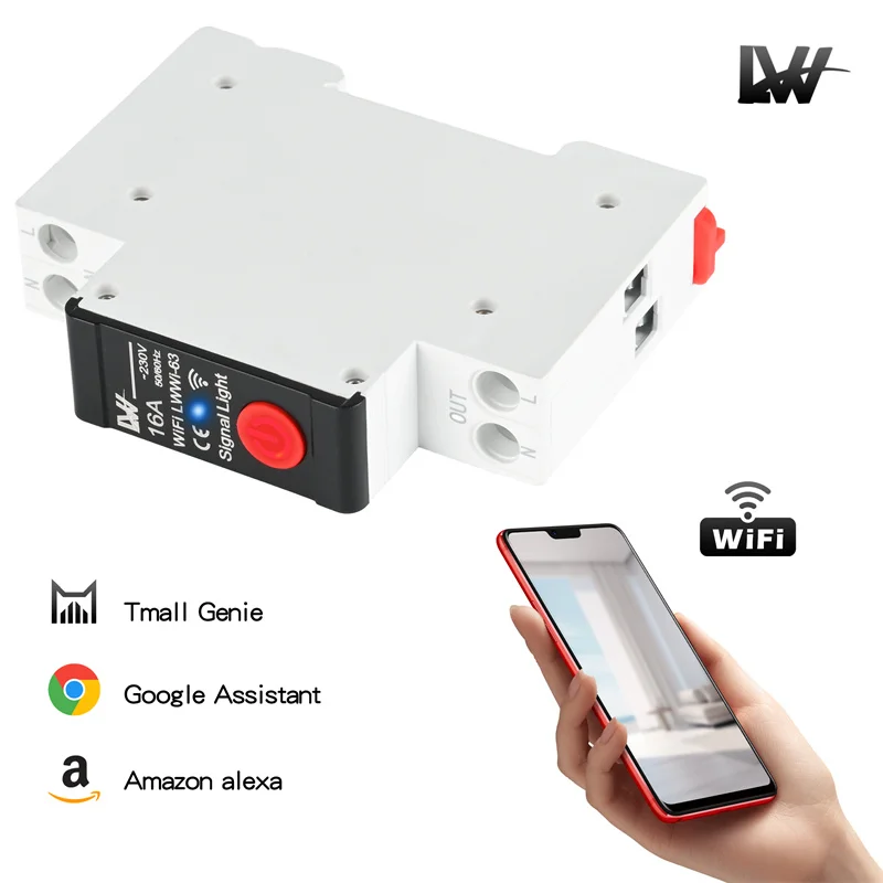 Умные автоматические выключатели 1P 63A Tuya с поддержкой Wi-Fi