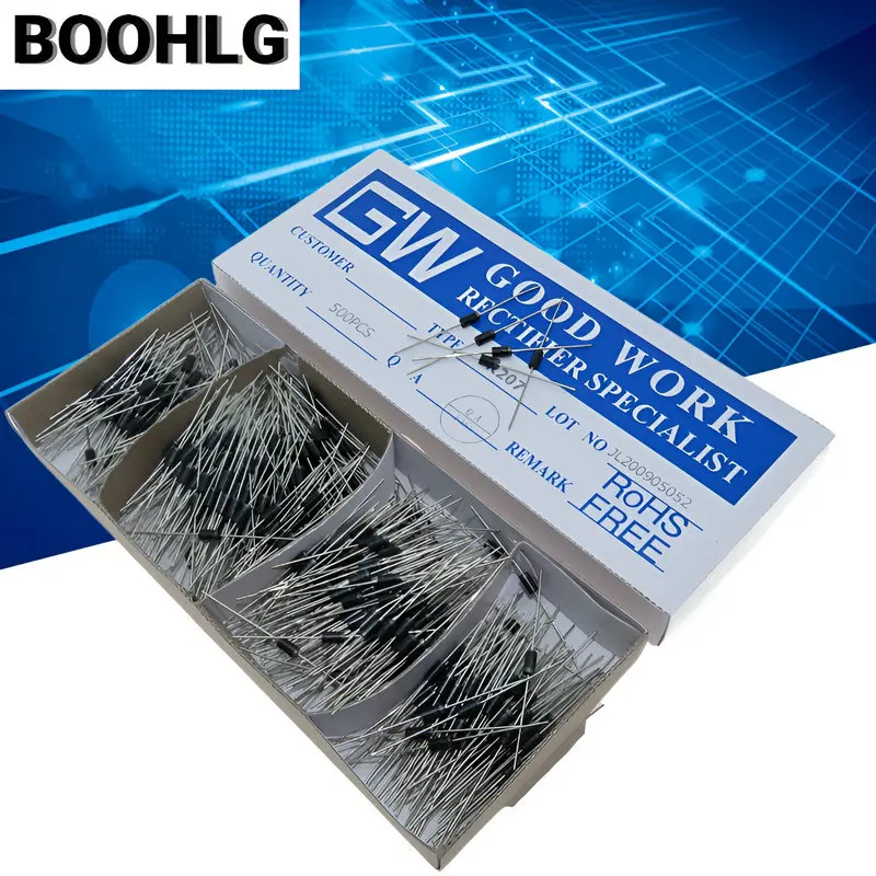 Диод Быстрого Восстановления FR207 2A1000V DO-15, 100 шт.