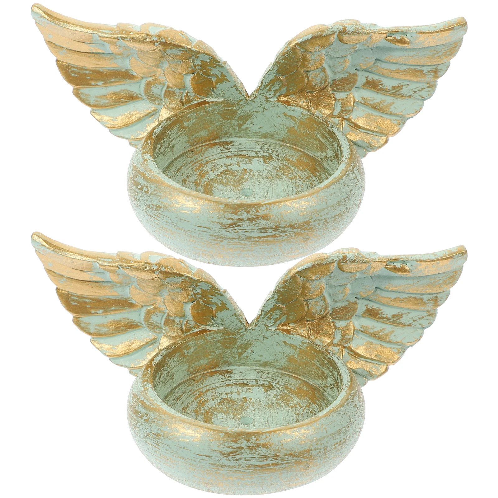 

Angel Wings Candlestick Desktop Decor Shaped Table Holder Decorative Rack Household Stand