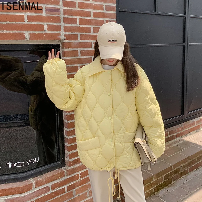 2022 New Winter Jacket Women Parkas Coat Fashion Solid Thick Warm Padded Coat Stand Collar Casual Winter Outwear Jacket parka