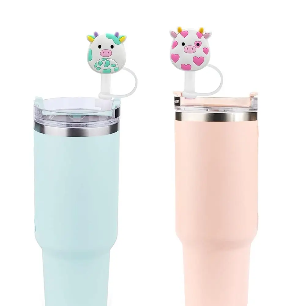 

Cartoon Plugs Cover Silicone Straw Plug Splash Proof Airtight Straw Covers Reusable Drinking Caps for Stanleys 6-10mm straws