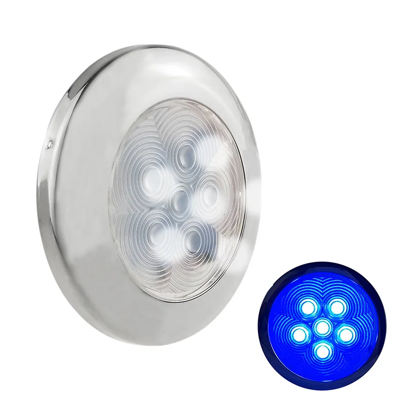 

DC12V 6LED Ceiling Dome Roof Light Reading Lamp Interior Stainless Steel Lighting Trailer Lights for RV Boat Yacht Truck