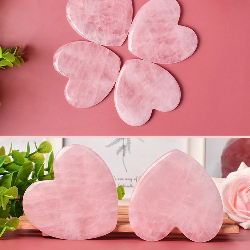 Скребок для гуаши из натурального розового нефрита массажер подтяжки лица доска