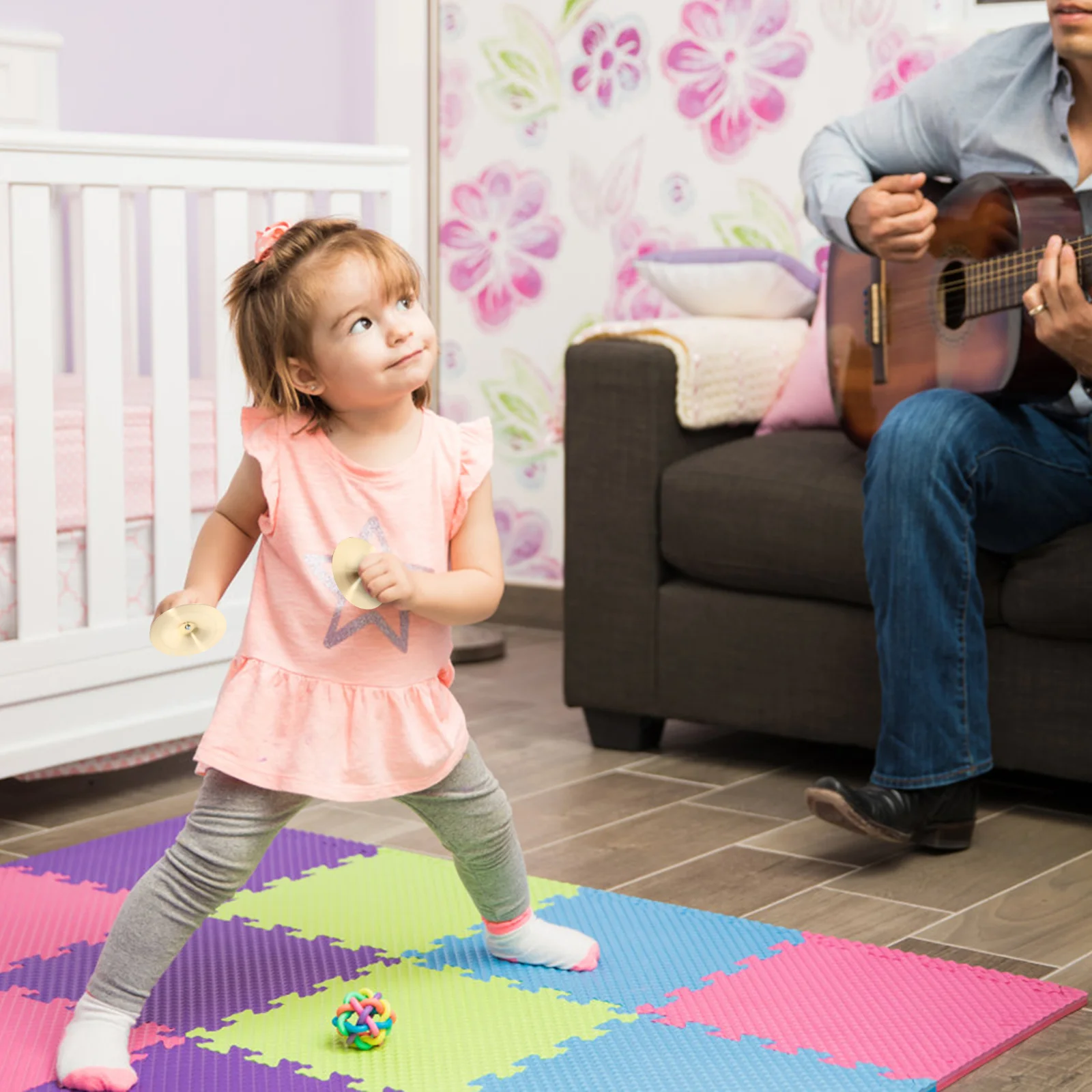 Детские игрушки медные тарелки инструмент Jing Finger небольшой набор ударные