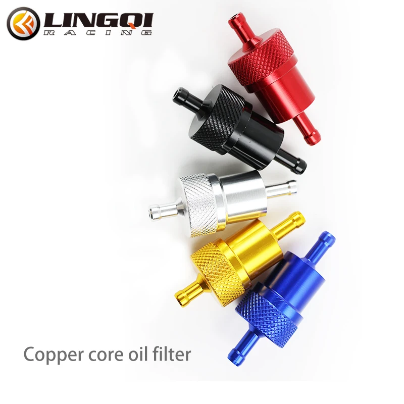 

LINGQI RACING Motorcycle 72mm CNC Copper Core Oil Filter Gas Fuel Gasoline Filters For ATV Dirt Pit Bike Motocross Parts