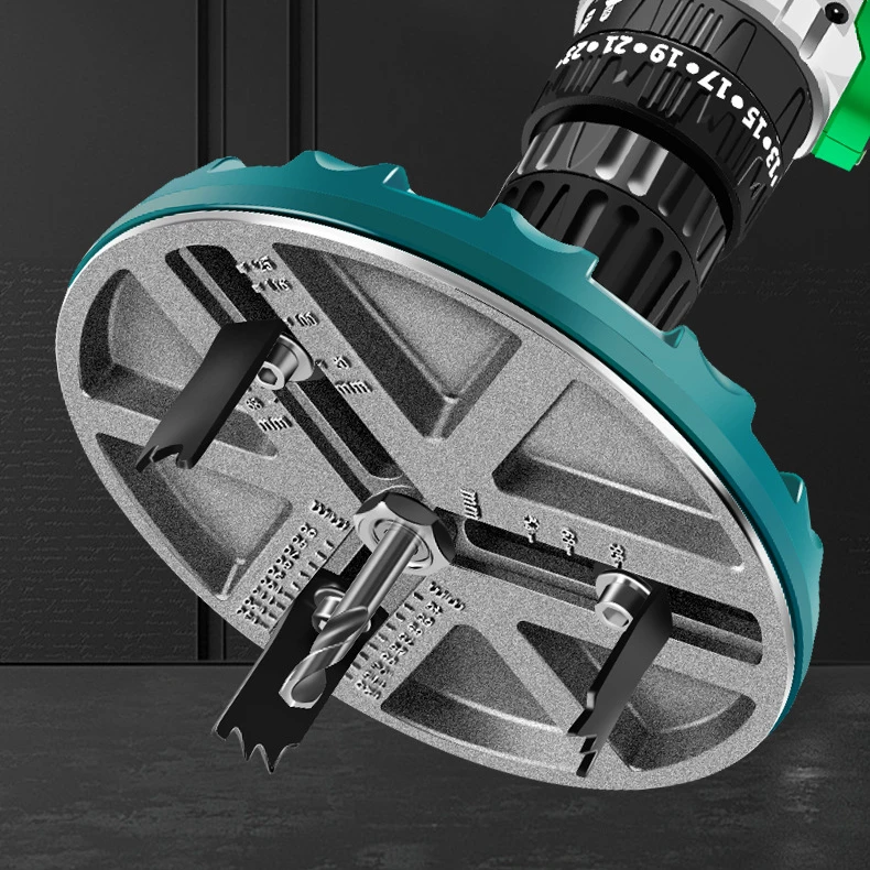 

Adjustable Hole Opener Saw Cutter Drill Bit Woodworking Plastic Punching Drilling Tool For Gypsum Board Aluminum Board 45-130mm