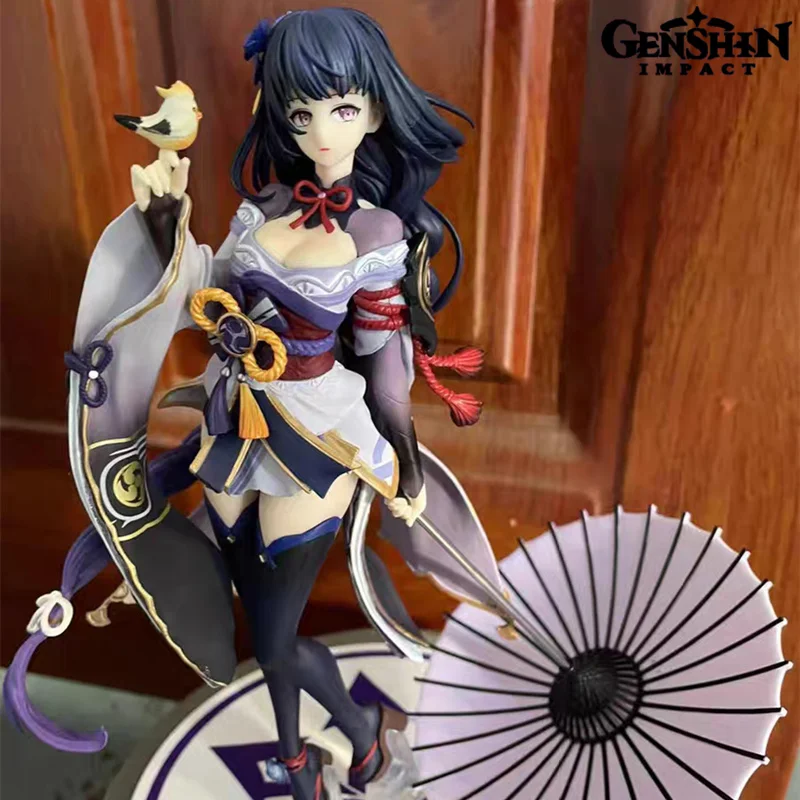 

23cm Genshin Impact Beelzebul Figure Raiden Shogun Gk Anime Figurine Pvc Model Figure Doll Statue Collection Ornament Kids Toys