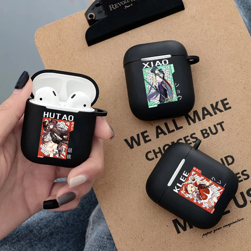 

Genshin Impact Cartoon Anime Case for AirPods 1 2 Xiao Amber Soft Wireless Earphone Protector Cover Shell for AirPods 3 Pro