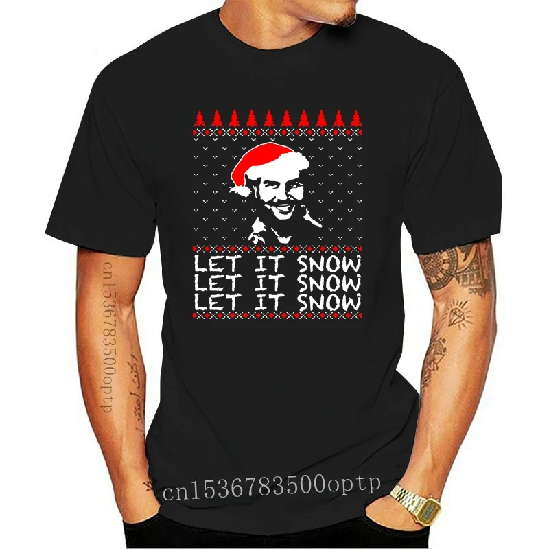 

Рождественская футболка с надписью «Let It Snow de Navidad», Новинка