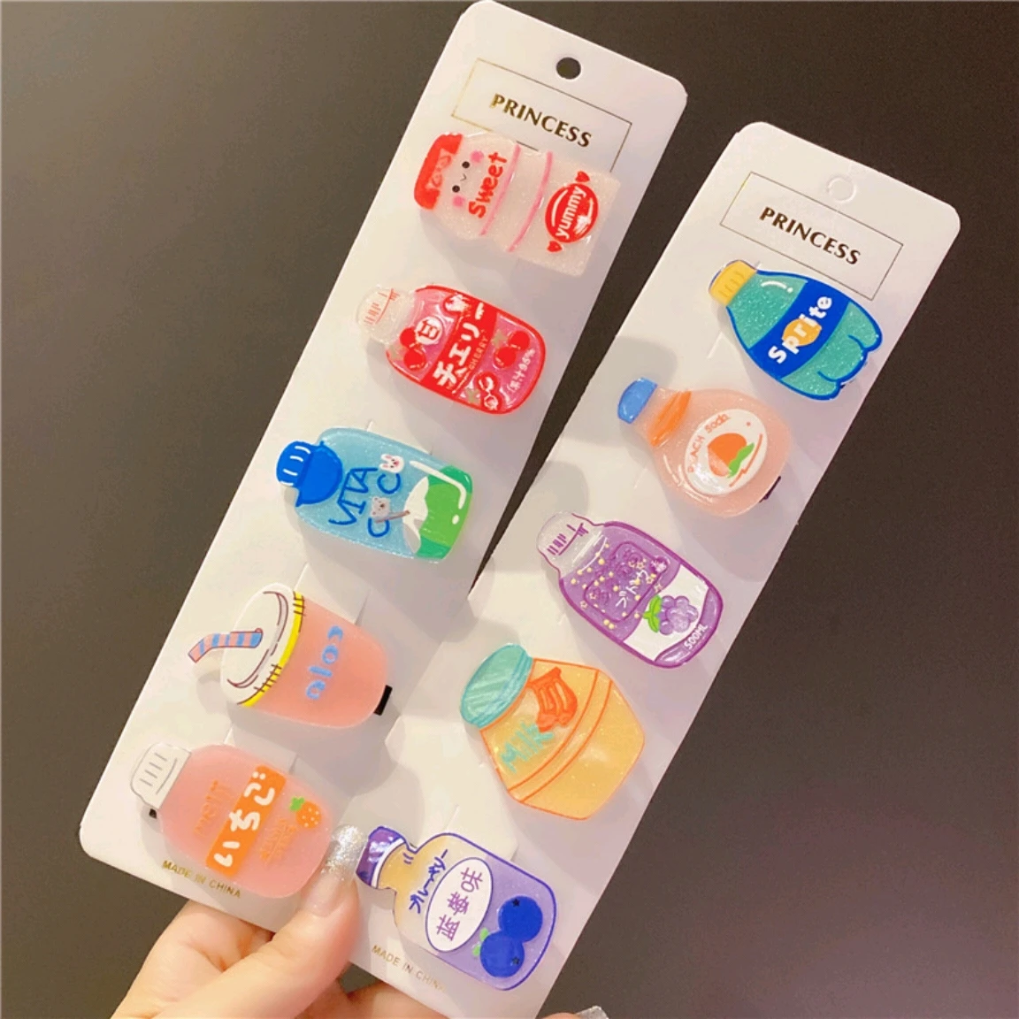 

10 Pcs Cute Colorful Bottle Shape Hair Clips Baby Girls' Side Hairpins Barrettes Headwear Accessories