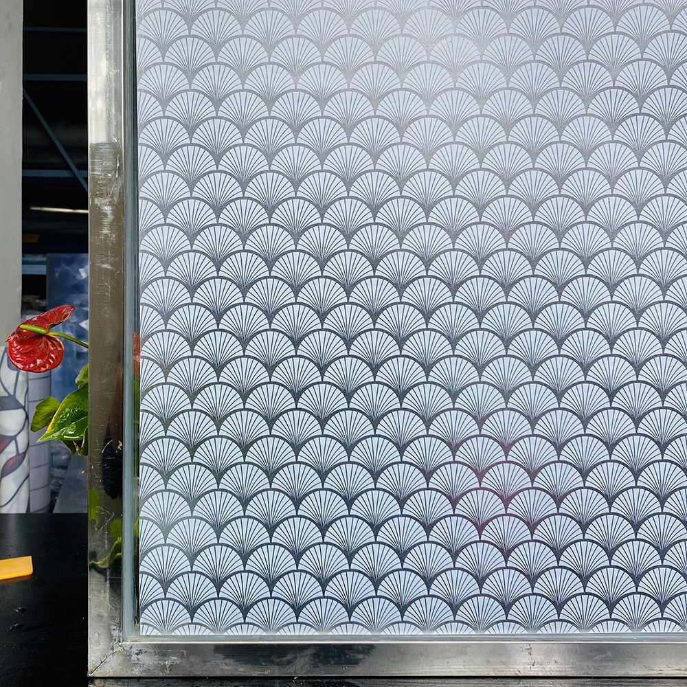 

New 3D Matte Window Film Stained Glass Decorative Uv Vinyl Sticker Frosted Self Adhesive Film Privacy Window Decal For Bathroom