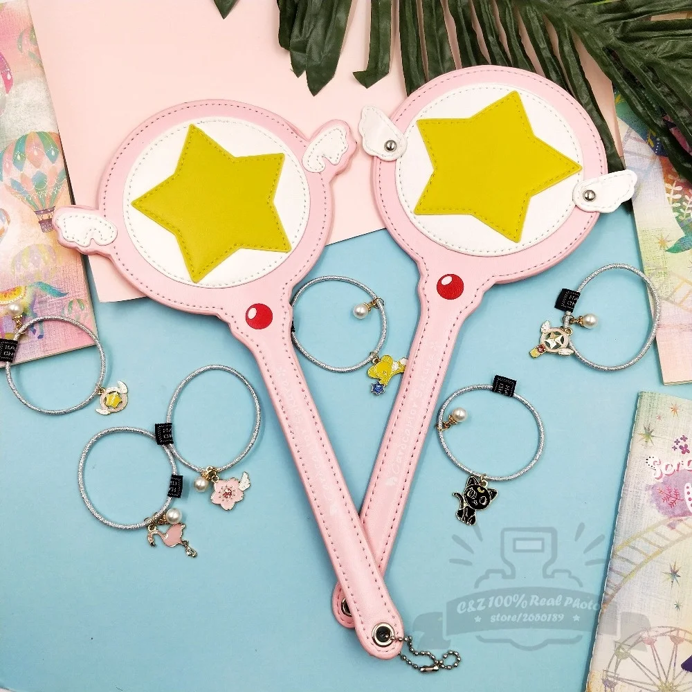 Limited Gift Cardcaptor Sakura Magic Wand Pu Card Case Bus Card Holder Pink Super Star Kawai hairband Gift Creative Anime Toy