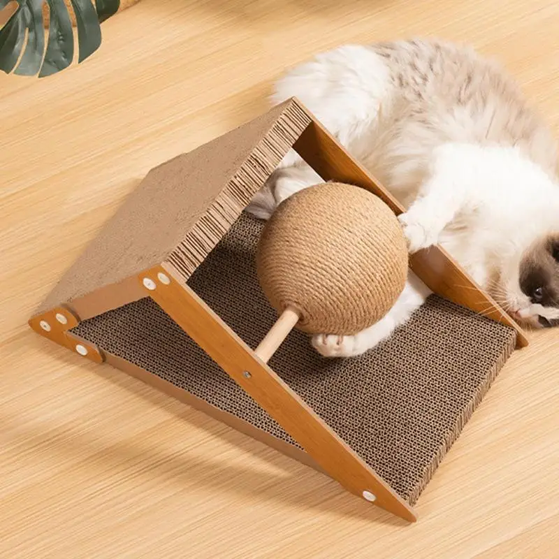 Когтеточка для кошек треугольные когтеточки игрушка вертикальная когтеточка