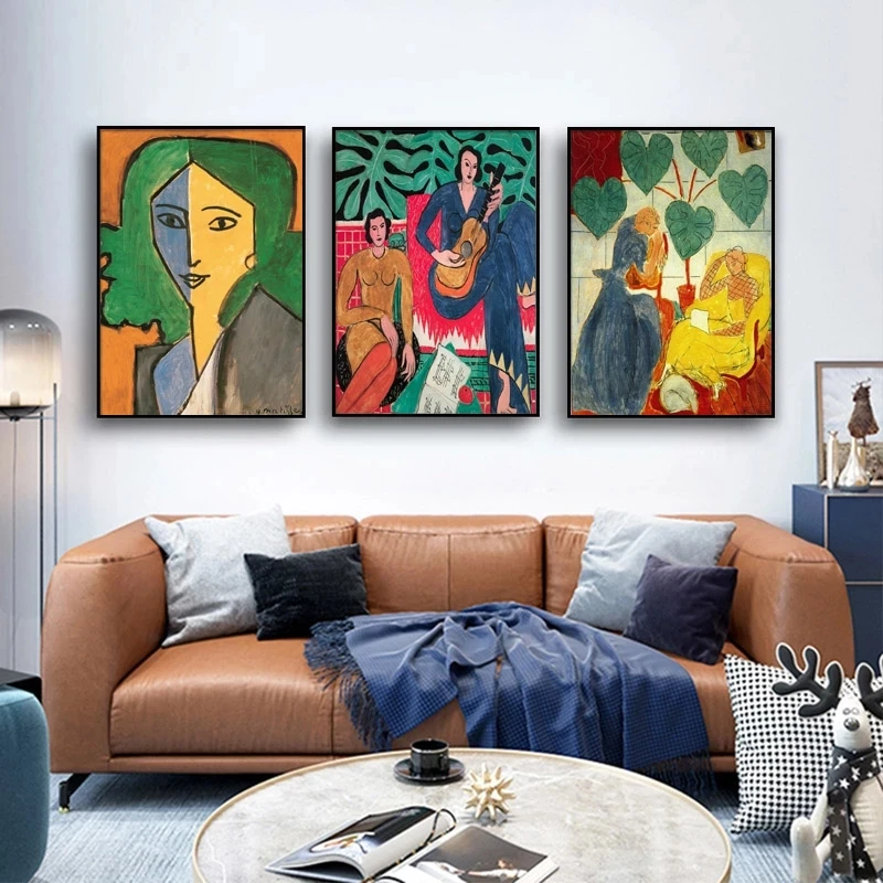 

Watercolor Figure Canvas Painting Vintage Poster Abstract Pictures Wall Art Prints Interior for Living Room Home Boho Decoration