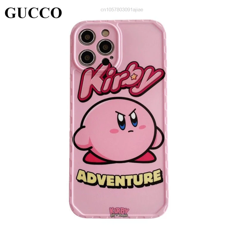 Co-brand Japanese Cartoon Kirby For IPhone 12 11 13 Pro Max Phone Case Cute Y2k Girls X XS XR 7 8 Plus Cover Women Female Lolita