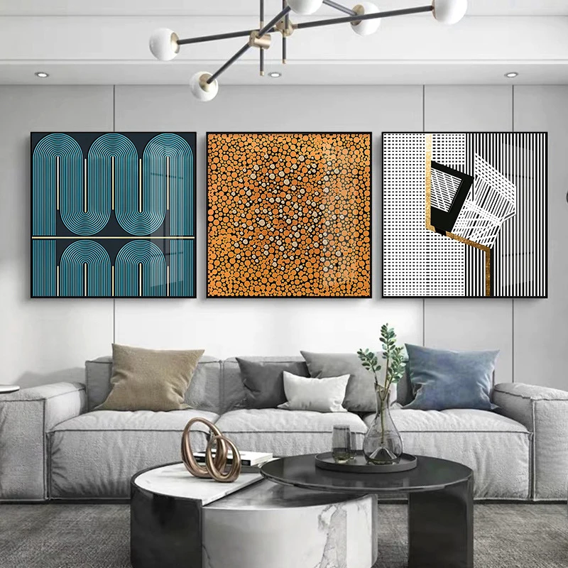 

Abstract Geometric Line Art Posters Prints Black & White Pop Art Canvas Print Painting Wall Art Pictures Living Room Home Decor