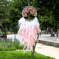 modern style handmade weave dreams catcher pendantcolorful stones tree of life dreamcatcher decor hanging girl gifts room decor