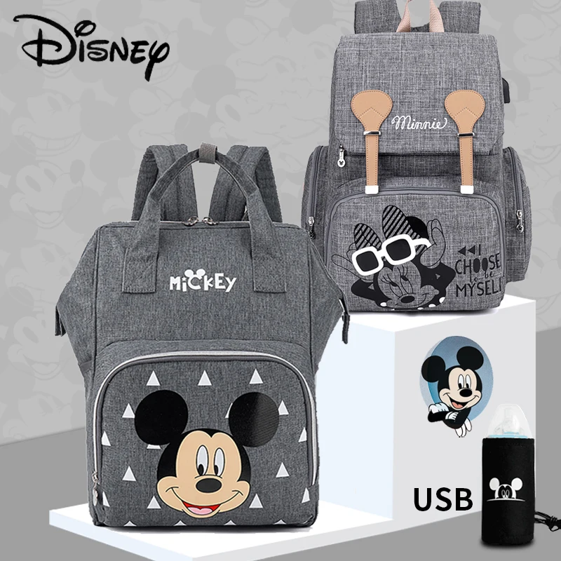 Новинка 2022 Сумки Disney для женщин вместительная сумка подгузников с USB рюкзак мам и