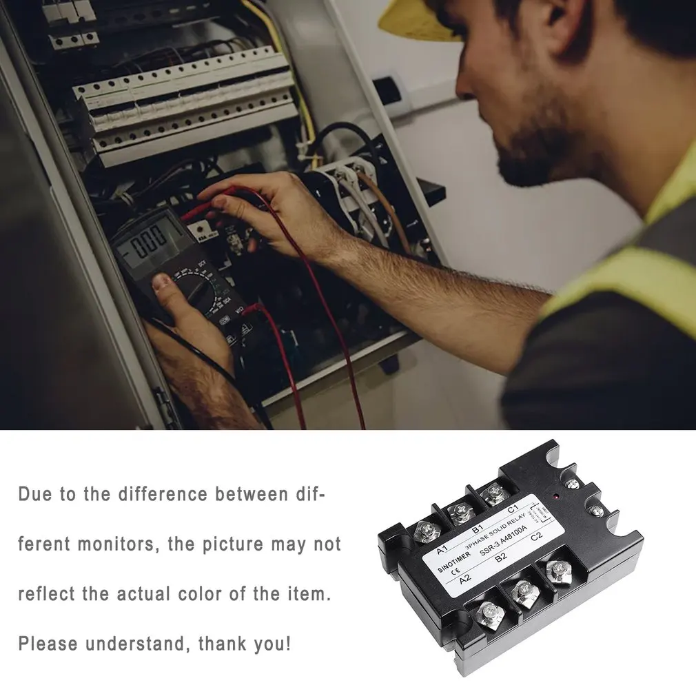 

SSR 3 Phase Solid State Relay SSR-3 AC To AC Solid State Relay 25 SSR Relay Three Phase SSR 25A Rele