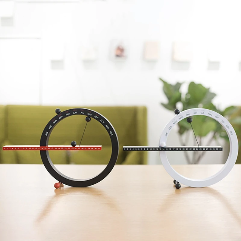 

Creative Magnetic Ball Wall Clock Perpetual Wall Calendar Novelty Home Decor European Style Living Room Bedroom Ornaments