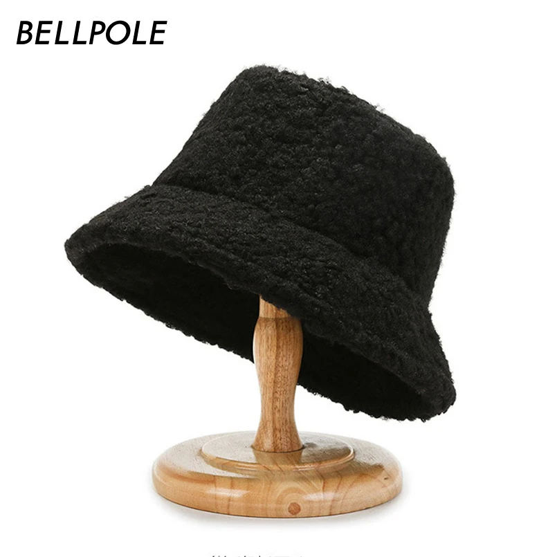 

2022 New Hats for Women Korean Fashion Bucket Hat Autumn Winter Leisure Warm Basin Hat Retro Sun Hat Foldable Fluffy Cap Femme