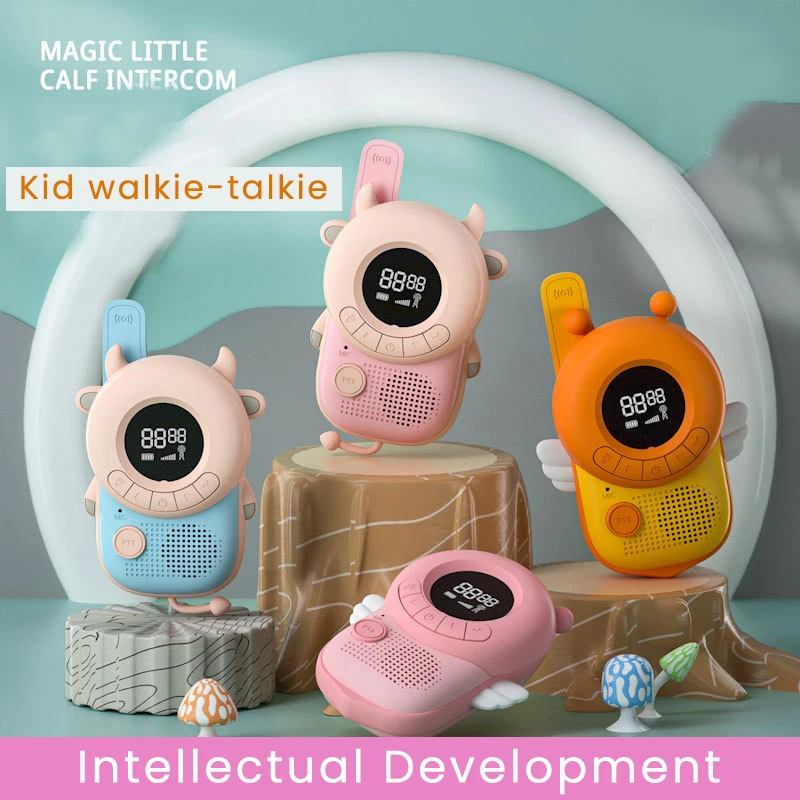 Фото Infant Shining Children's Walkie-Talkie Children's Mini Toy Portable UHF Wireless Internet Walkie-Talkie Children's Gift Bees №4