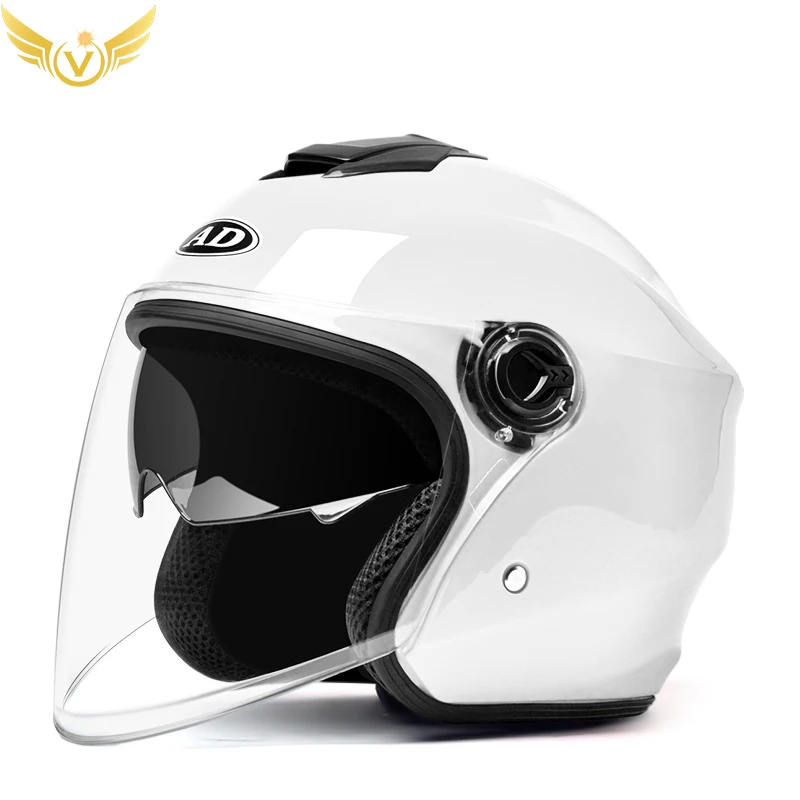Open Face Helmet Motorcycle Cap Summer Lightweight Helmet Urban Supplies for Vespa Scooter Semi Ventilation Dual Lens Women Men