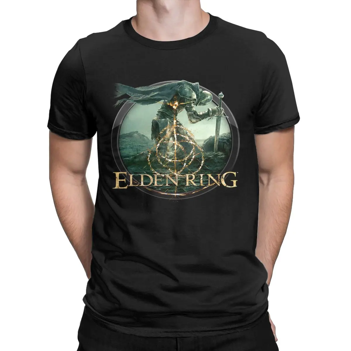 

Elden Ring T Shirt for men Men's shirt Cool 100% Cotton Tee Shirt Round Neck Short Sleeve T Shirt Birthday Gift Tops