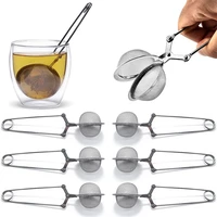 stainless steel hand held tea drip sphere mesh tea strainer coffee vanilla spice filter reusable kitchen filter accessories