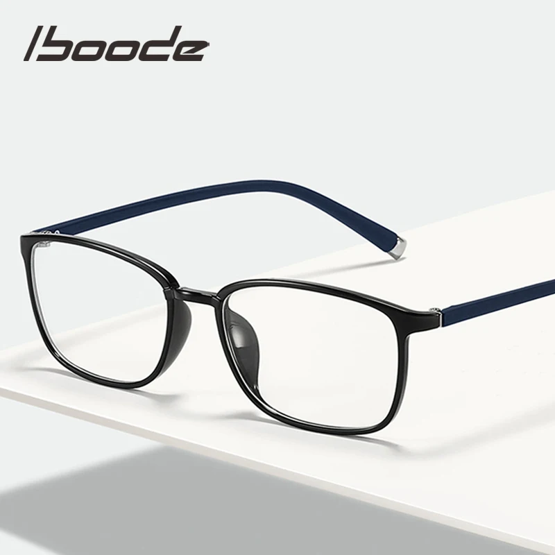 

iboode Ultra-light Glasses Frame Men Women TR90 Anti Blue Light Optical Spectacles Frame New Retro Clear Lens Eyeglasses Male