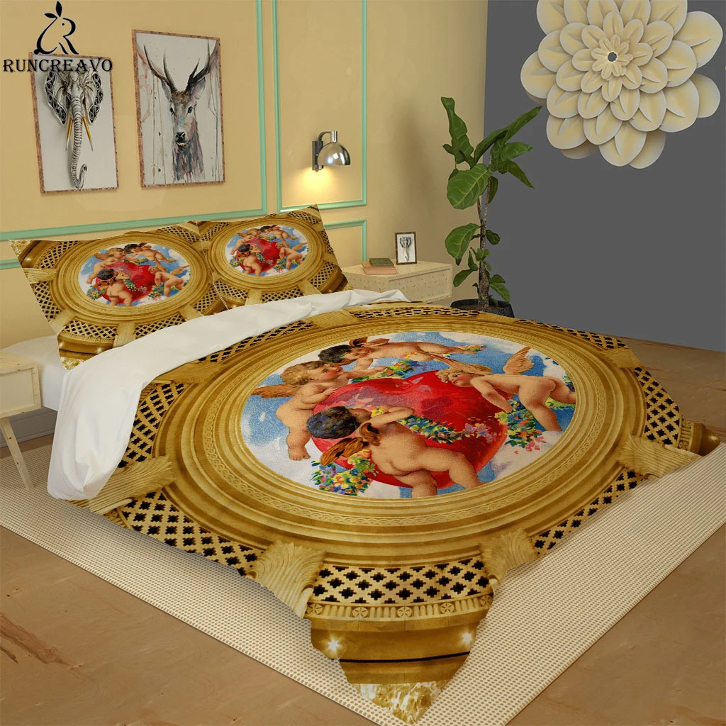 

Постельное белье для взрослых, односпальный Комплект постельного белья с 3d рисунком ангела, размер King Size