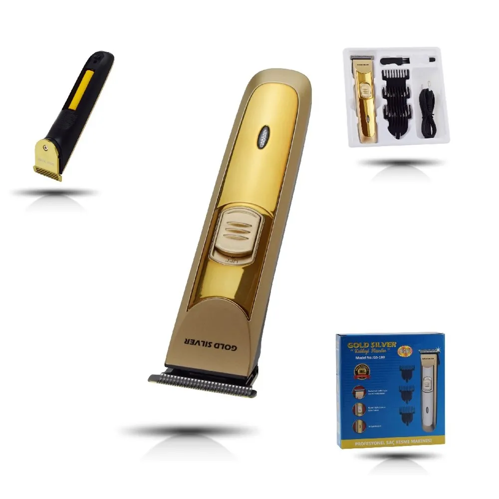 

GOLD SILVER shaving machine hair clipper Vintage T9 electric rechargeable professional personal care hairdresser male comb