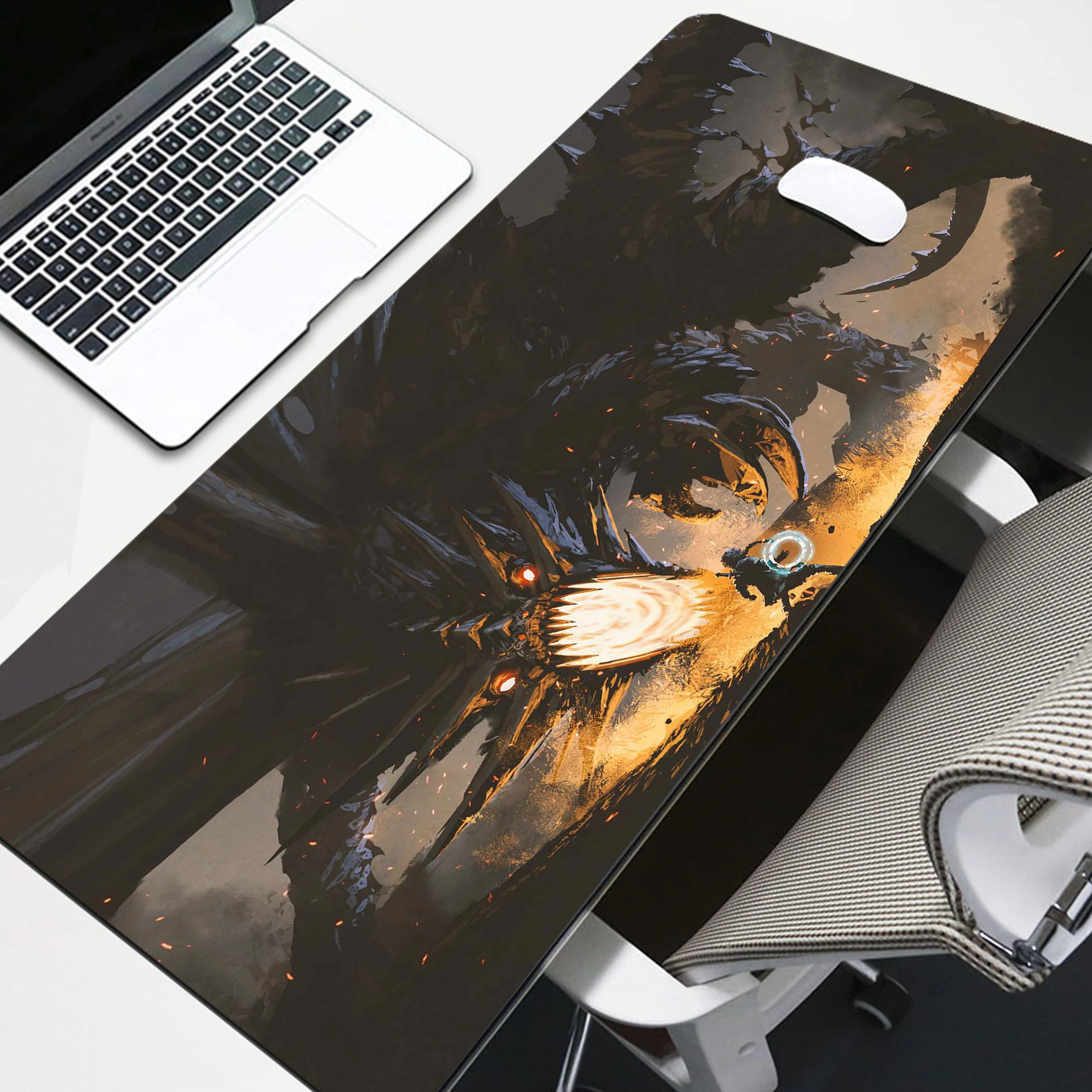 

Dragon Black MausePad Forest Landscape Deskmat Gamer Keyboard Mousepad Gaming Accessories Computer Table Rubber 90x40 Mouse Mats