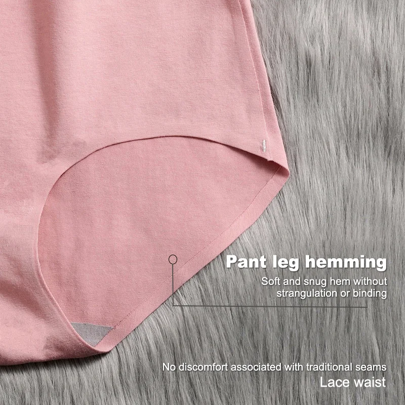 Трусы Женские однотонные нижнее белье из хлопка дышащие трусики с завышенной