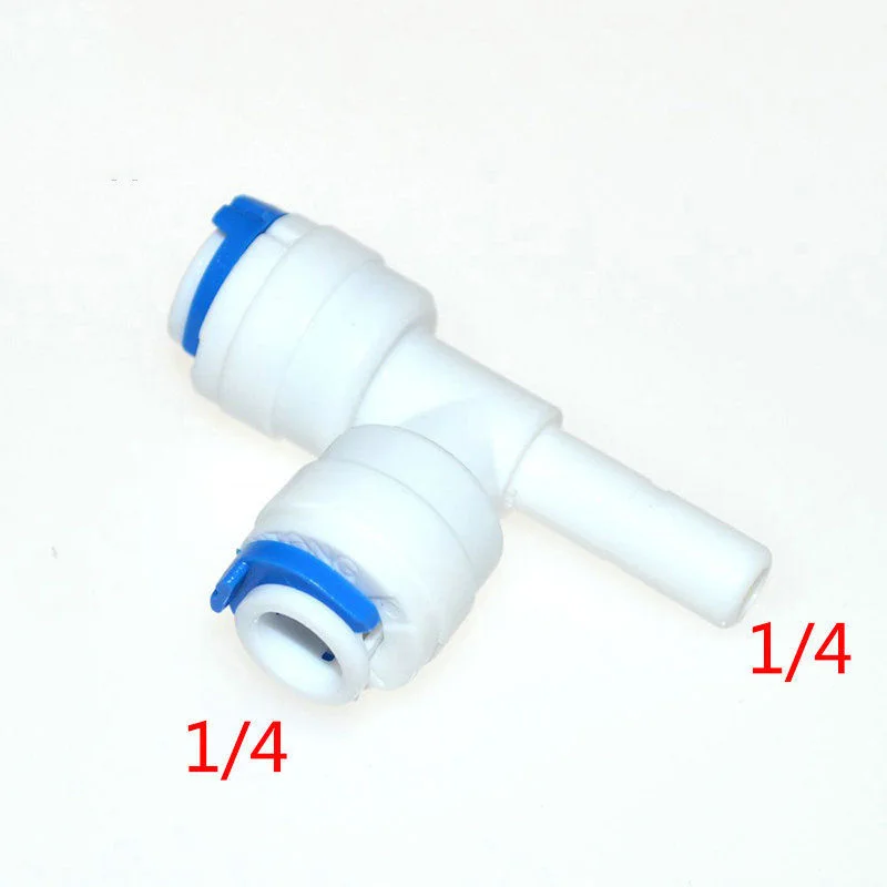 

Трубка с наружным диаметром 1/4 дюйма, быстрое подключение, Т-образный соединитель трубы 1/4 дюйма, обратное подключение воды, 5 шт.