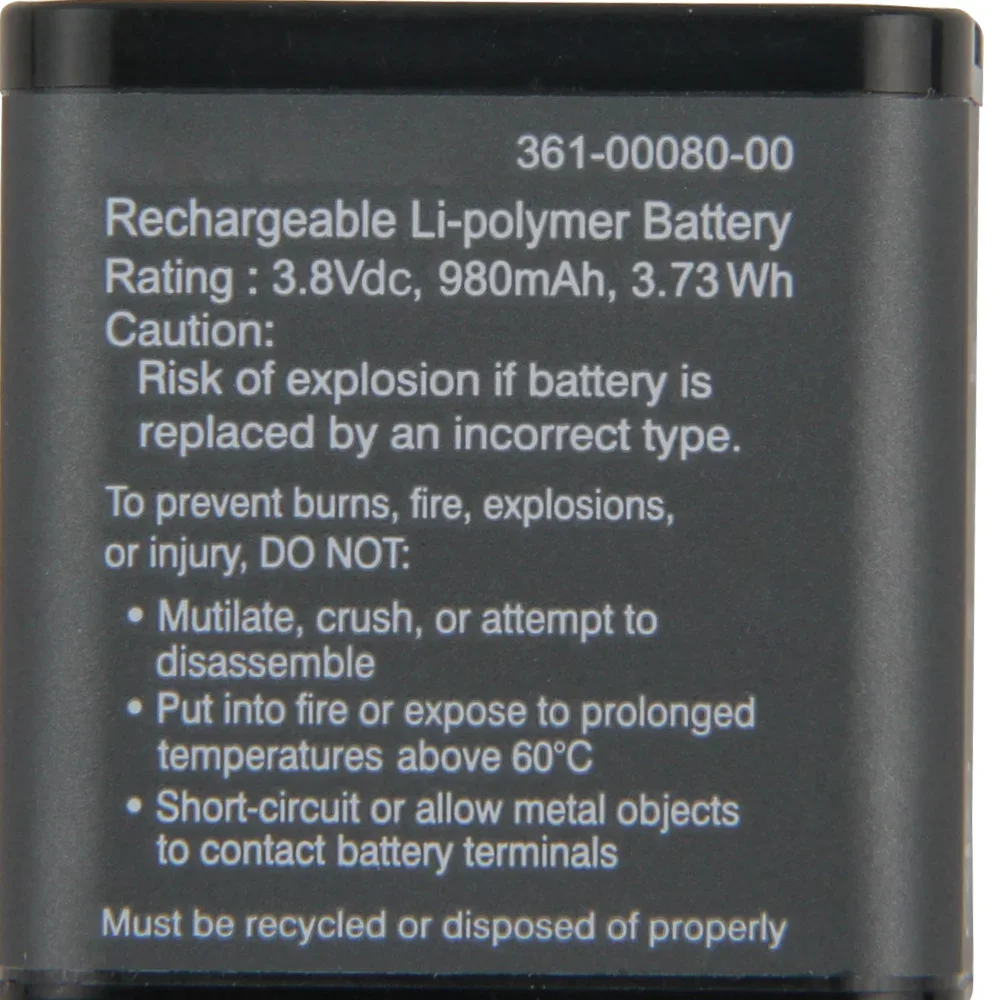 Сменный аккумулятор 361-00080-00 для Garmin Virb X Compact VIRB XE круглый угол прямой