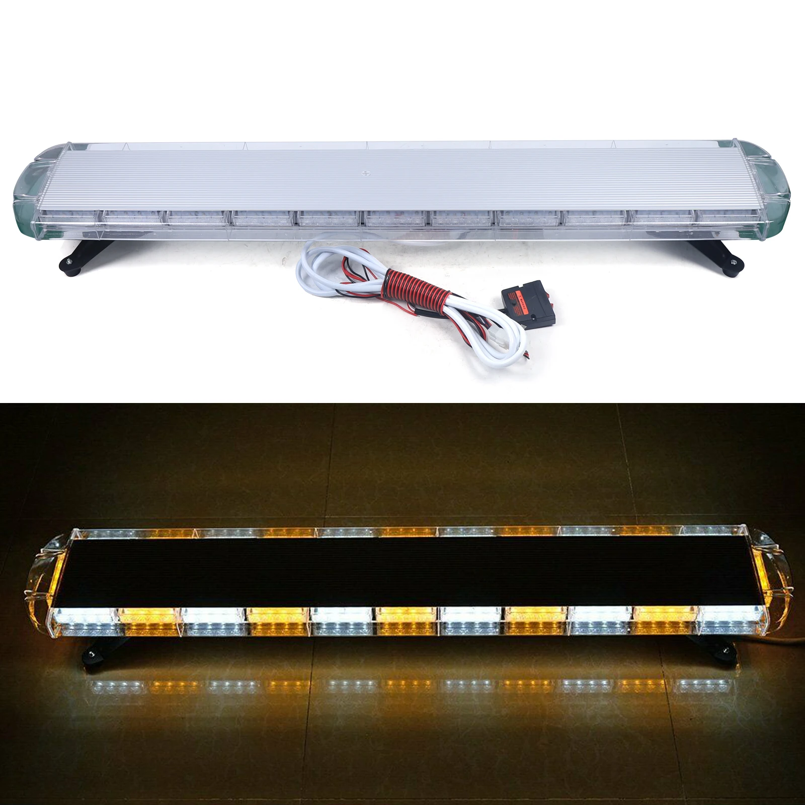 

51 Inch 96 LED Strobe Light Bar Truck Emergency Beacon Response Warning Lamp Tow Truck Strobe Response LED Work Light Bar
