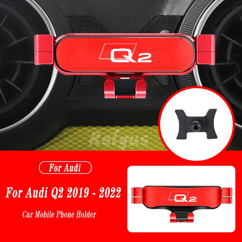 

Автомобильный держатель мобильного телефона для Audi Q2 2019-2022, крепления для вентиляционных отверстий, подставка, GPS, гравитационный навигационный кронштейн, автомобильные аксессуары