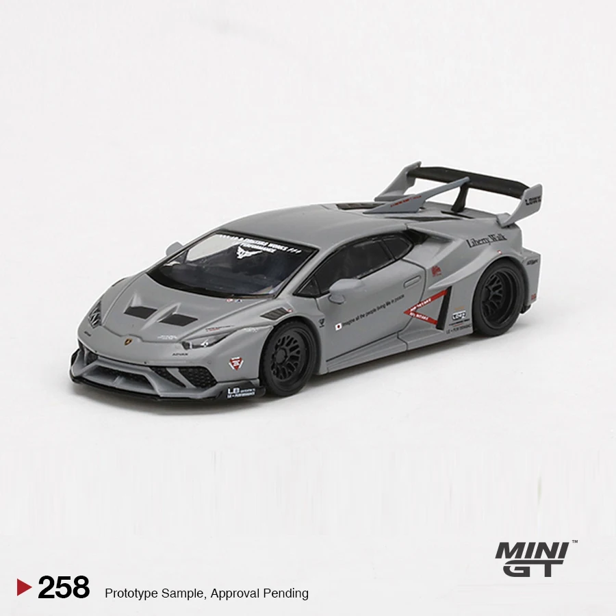 

MINI GT 1:64 Lamborghini Huracan GT Fighter работает, модель автомобиля из сплава, литой автомобиль-RHD