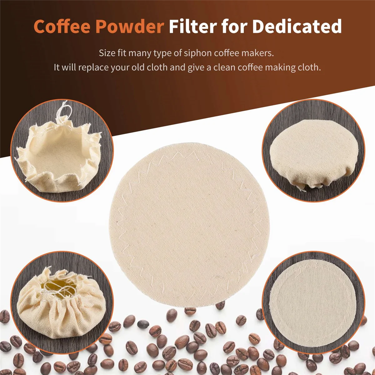 Сменный фильтр из кофейной сифонной ткани для сифона Yama и других сифонов