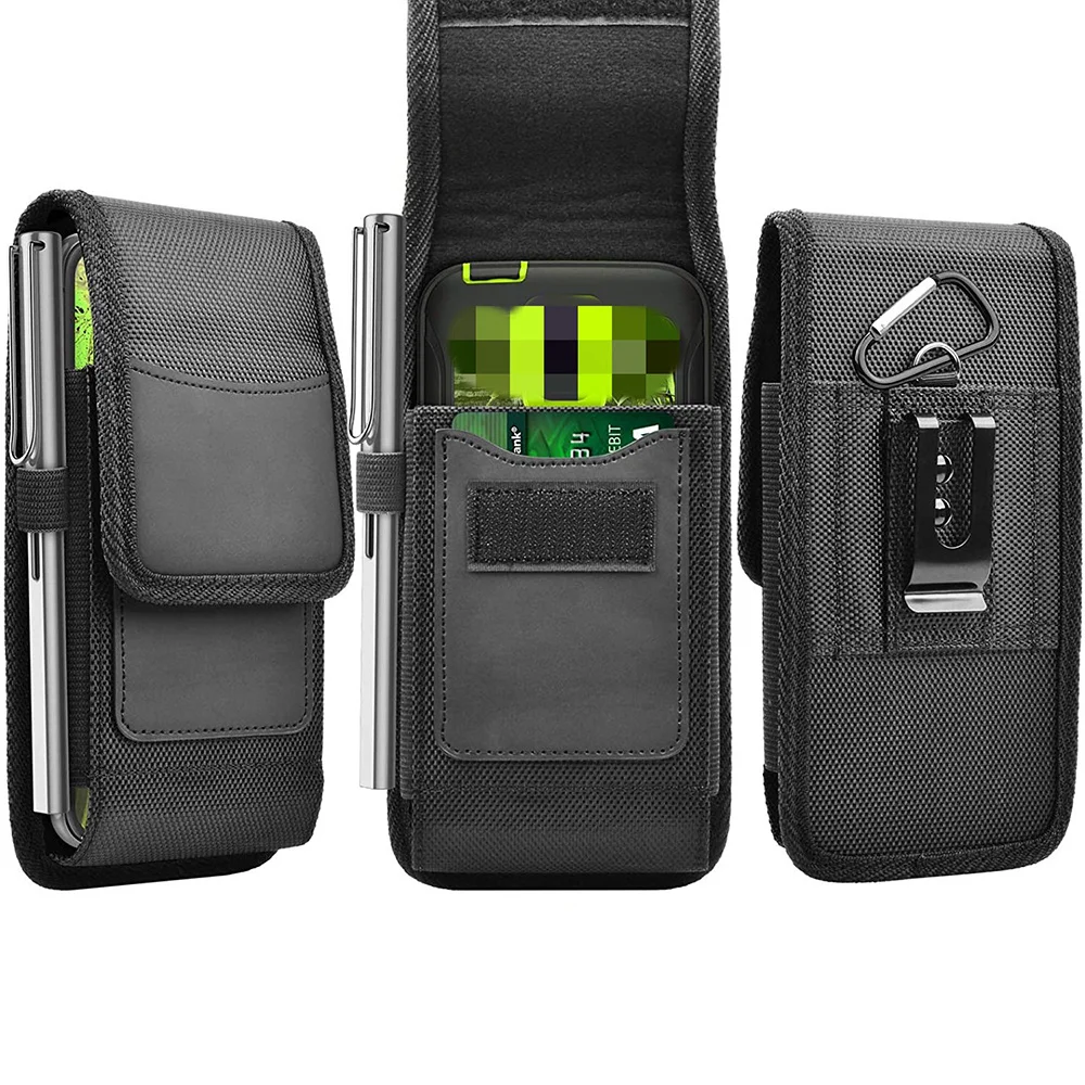 

Tactical Cell Phone Pouch Holster with Free D Buckle Protable Wallet Card Waist Pack Outdoor Sports EDC Nylon Carrying Case