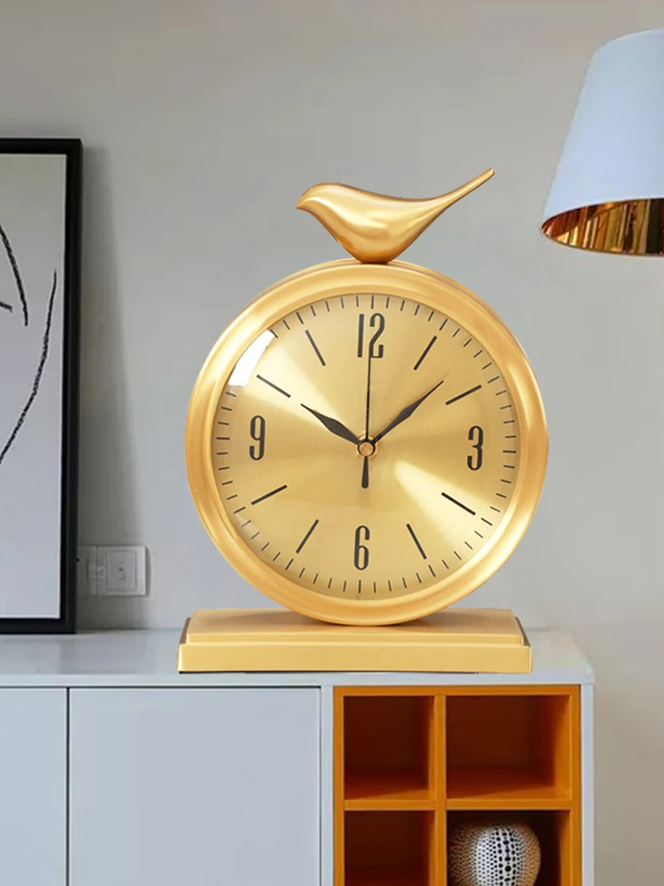 Сидячие часы латунный настольный орнамент современный маятник декоративные