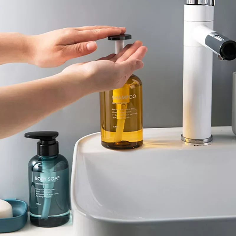 

2022 Bottle Set Bathroom Shampoo Body Soap Bottle Large-capacity Lotion Press Empty Bottle 300ML/500ML