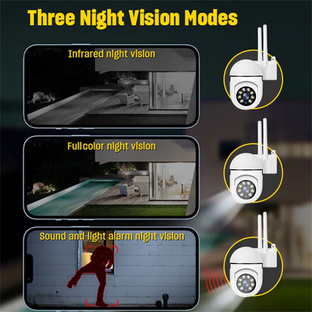 5G PTZ WiFi Surveillance 5MP IP Camera Full Color Night Vision Security Protection Motion CCTV Outdoor 4X Digital Zoom Cameras images - 6