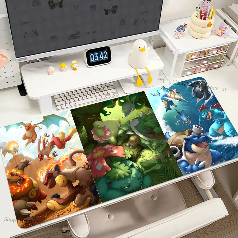 Коврик для мыши с аниме Swampert P-Pokemon большой игровой коврик утолщенный Настольный