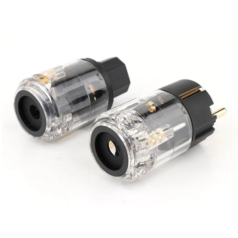 Фото HIFI позолоченный P029E C029 Разъем питания Schuko Разъем кабеля питания европейского стандарта Разъем IEC №5