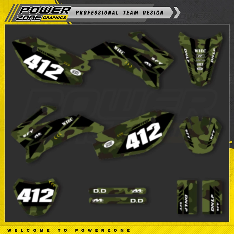 PowerZone пользовательские графические наклейки для 3M комплект наклеек YAMAHA TTR110 2008-2014