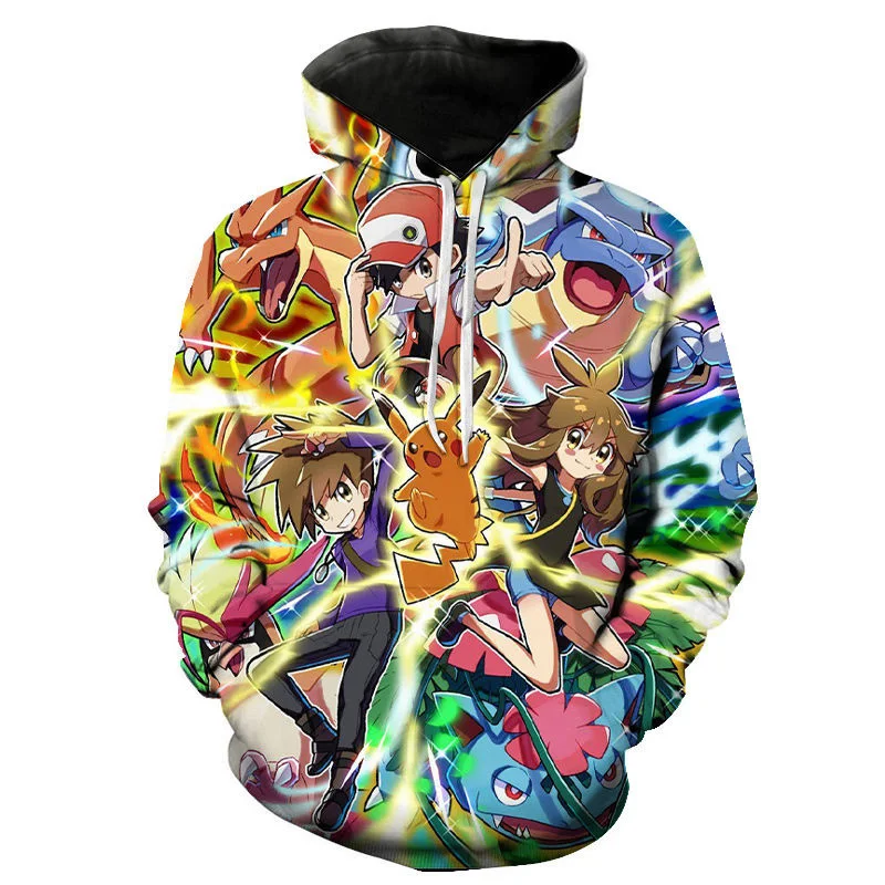 Детская толстовка с изображением покемона для мужчин и женщин |