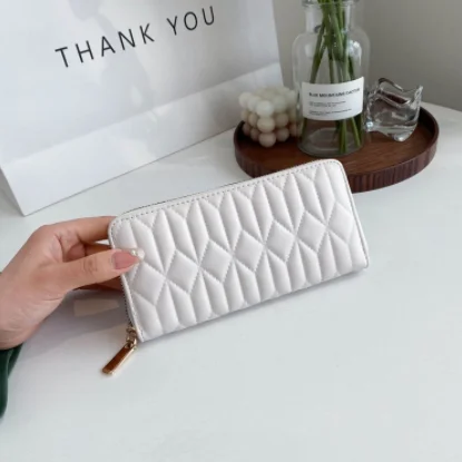 

New Luxury Designer Brand Ladies Wallet Zipper Clutch Bag Long PU Leather Wallet Fashion Women's Purse for Women