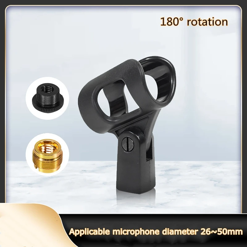 

180° Front & Rear Rotation Microphone Clips Microphone Stands Accessories